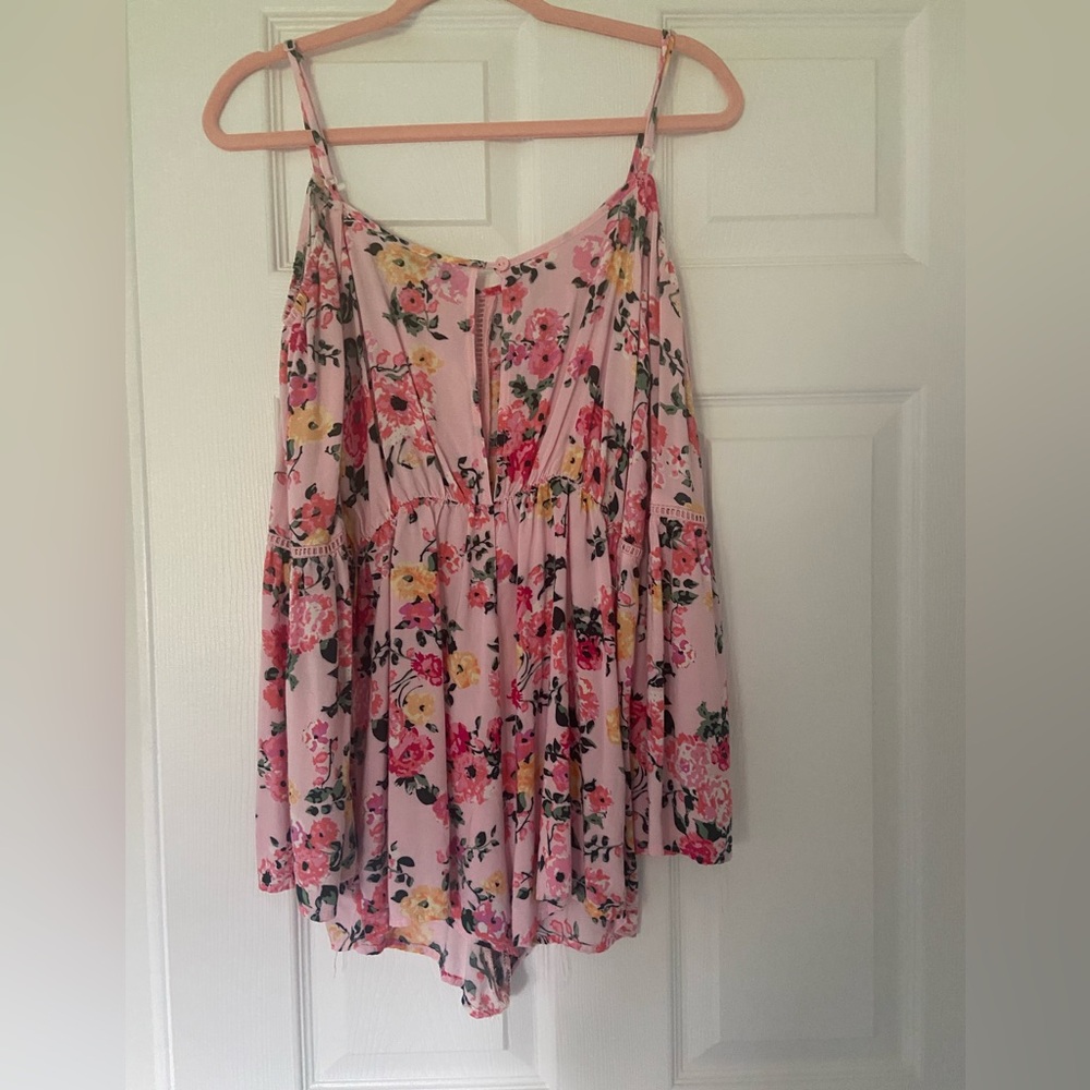 Blue Notes Floral Romper - Picture 2 of 2